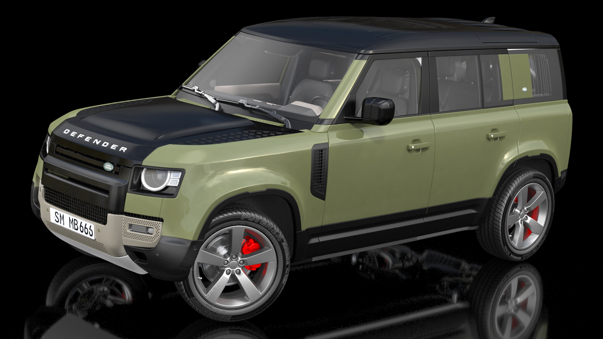 Land Rover Defender Country Pack Rigged 3D model