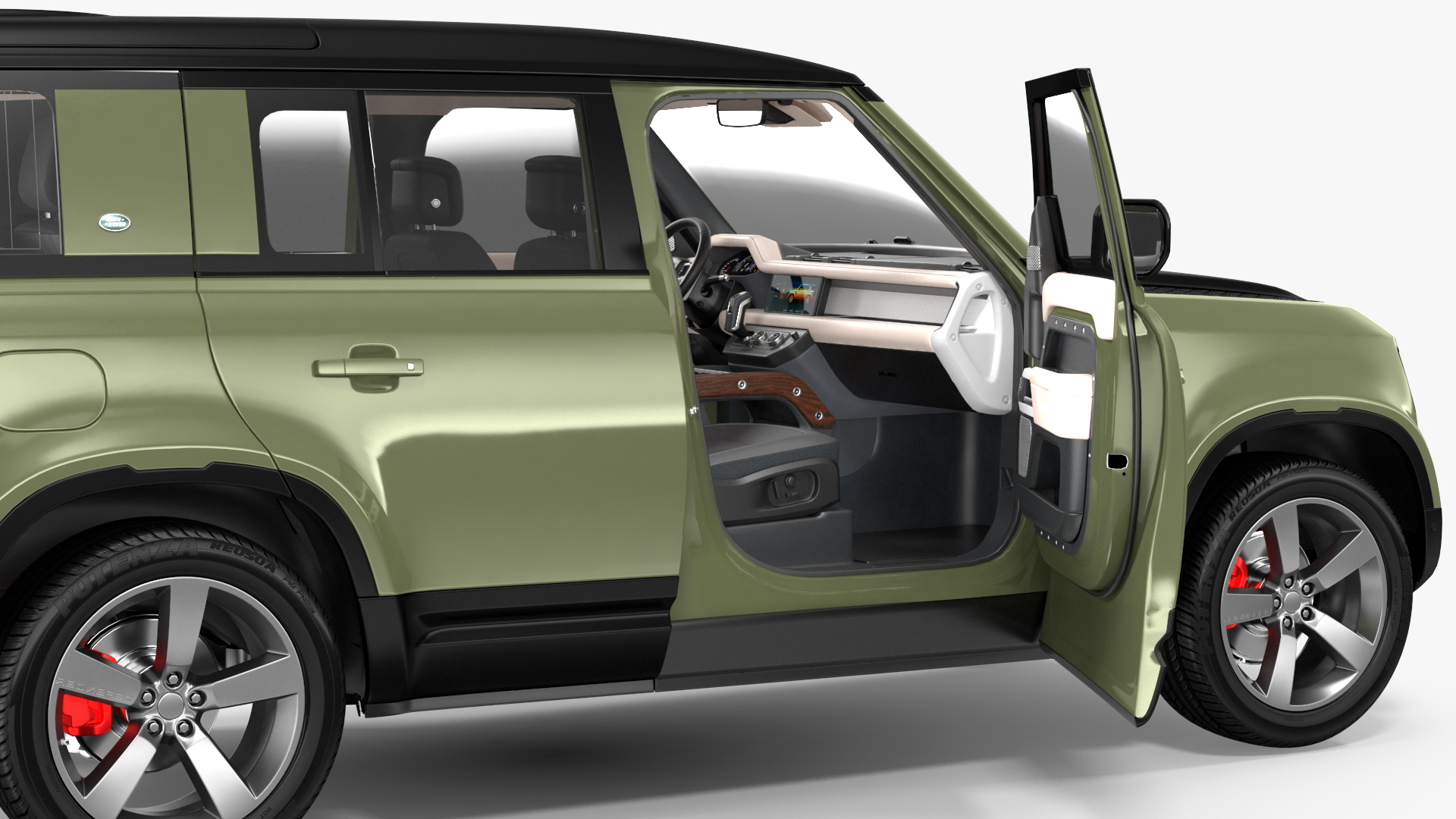 Land Rover Defender Country Pack Rigged 3D model