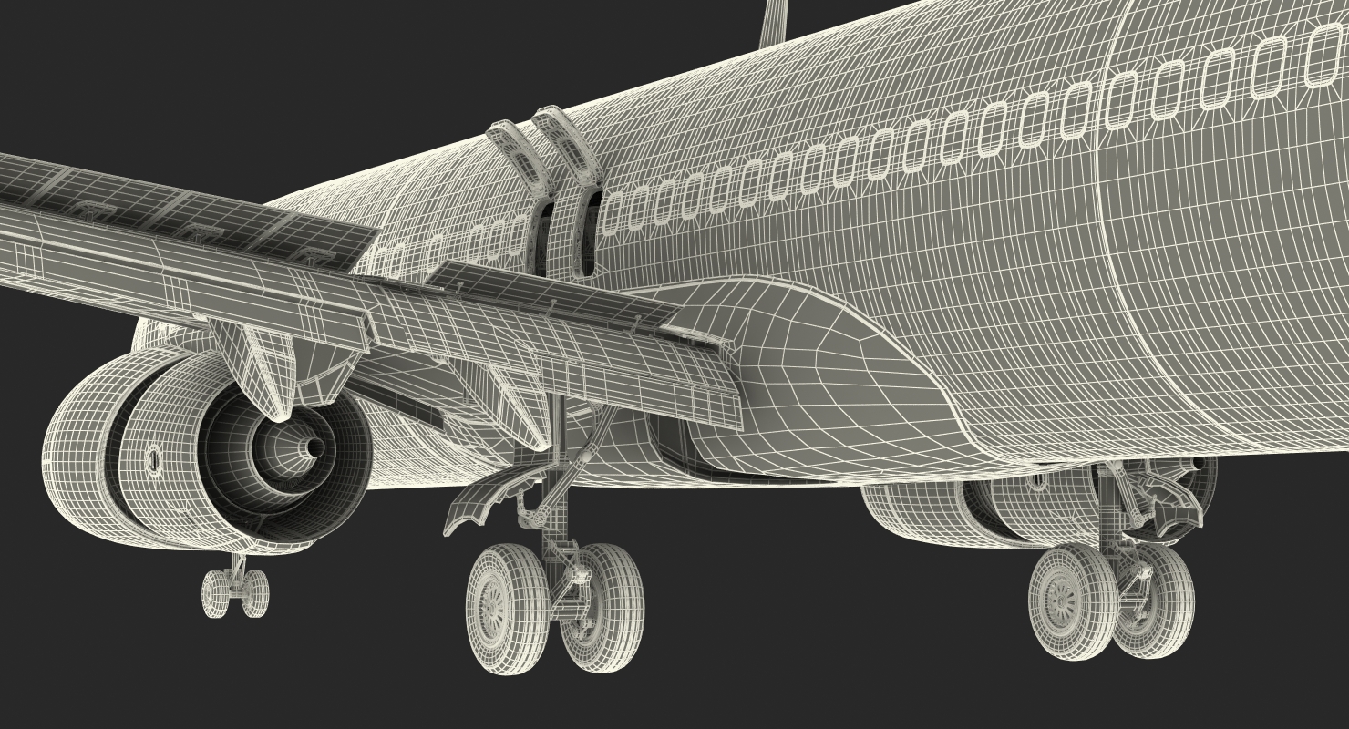 3D Boeing 737 900 ER Ryanair with Cabin Rigged model