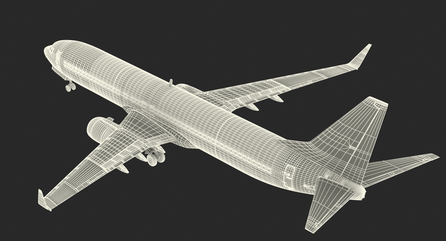 3D Boeing 737 900 ER Ryanair with Cabin Rigged model