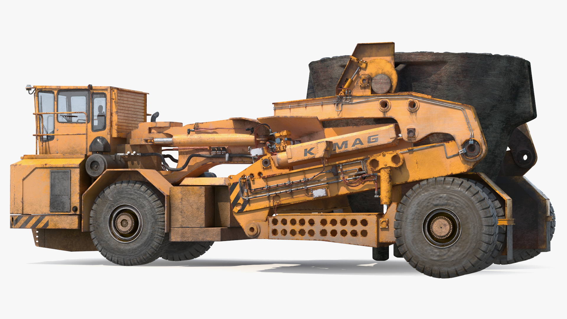 KAMAG Slag Transporter Used Rigged 3D model