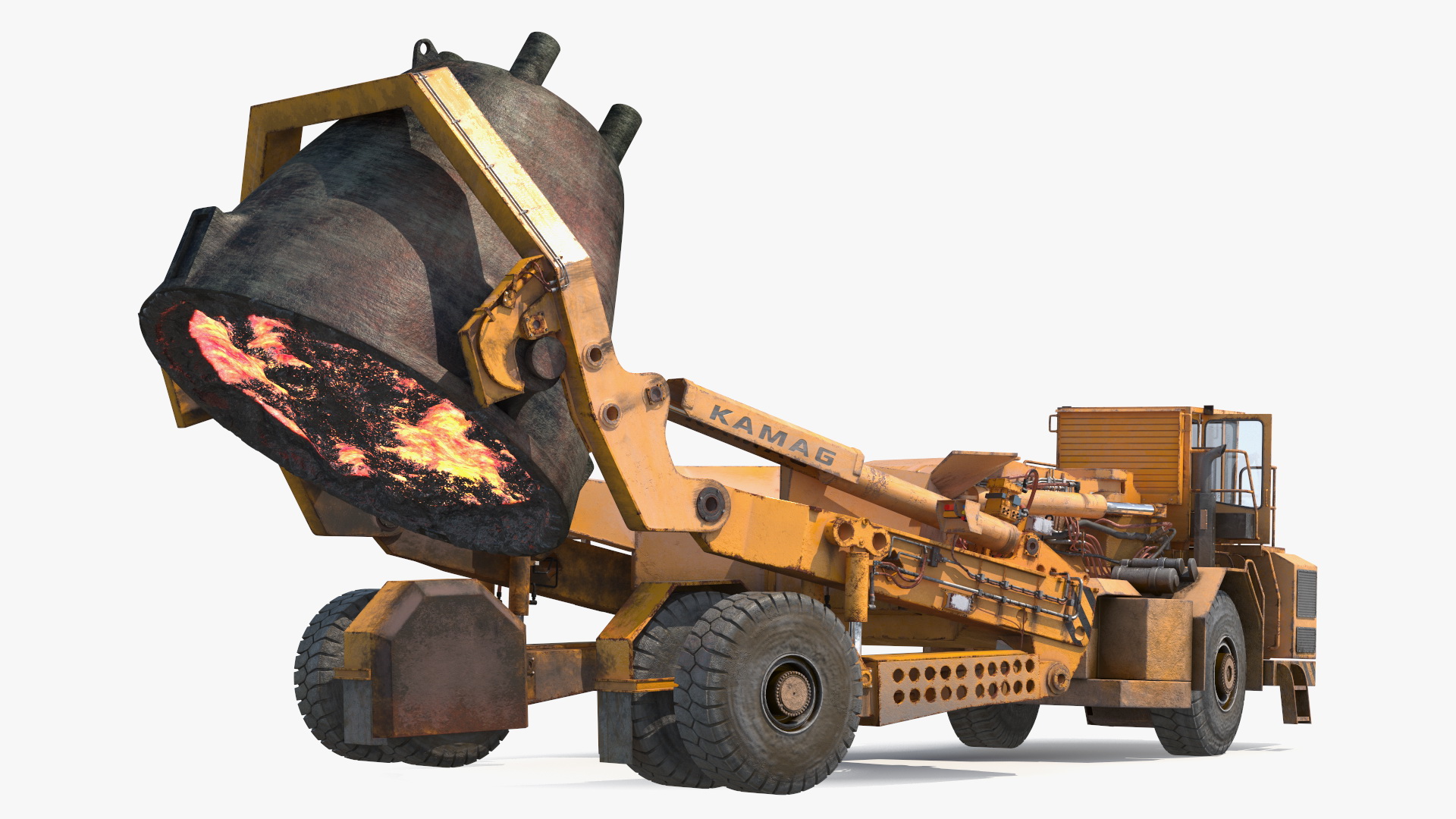 KAMAG Slag Transporter Used Rigged 3D model