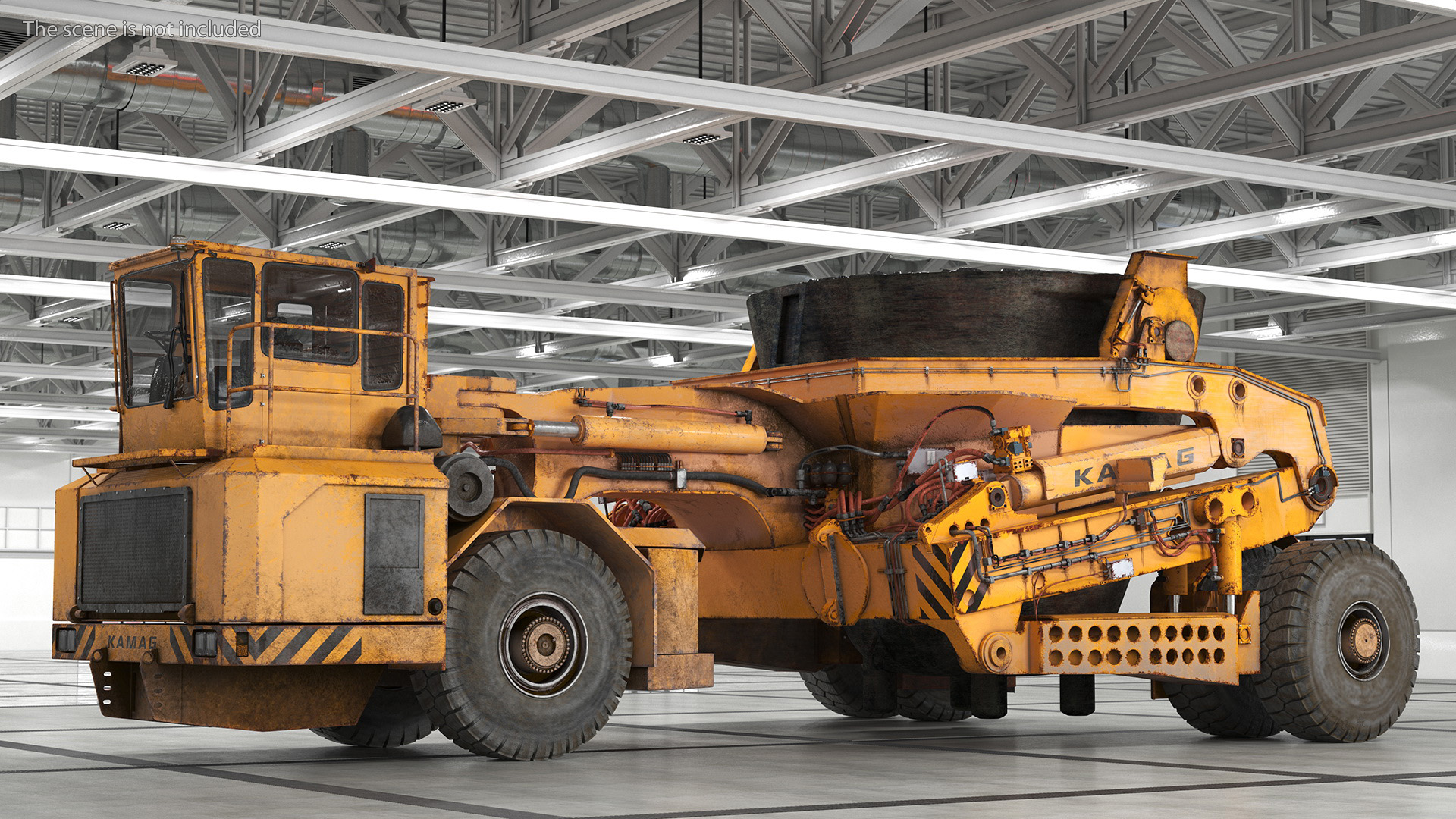 KAMAG Slag Transporter Used Rigged 3D model