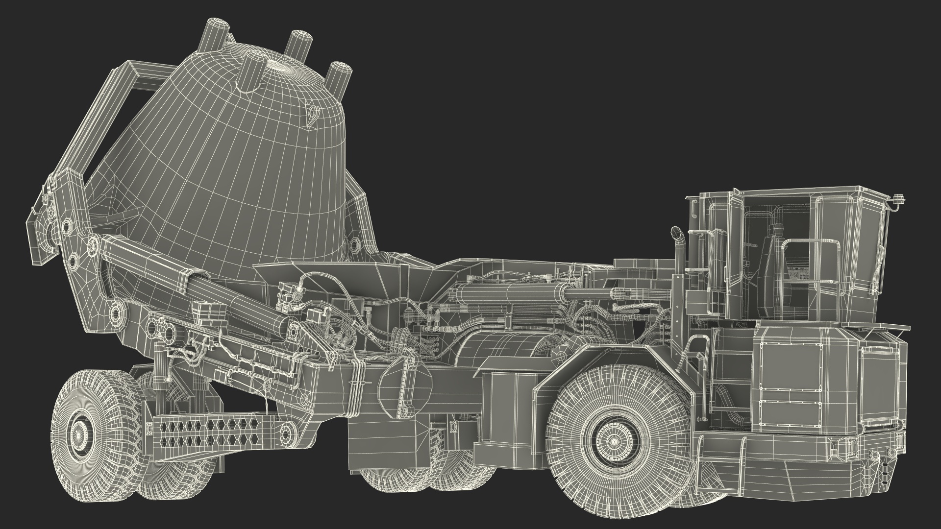 KAMAG Slag Transporter Used Rigged 3D model