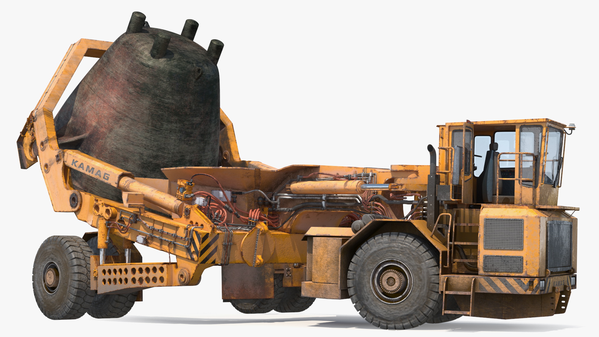 KAMAG Slag Transporter Used Rigged 3D model