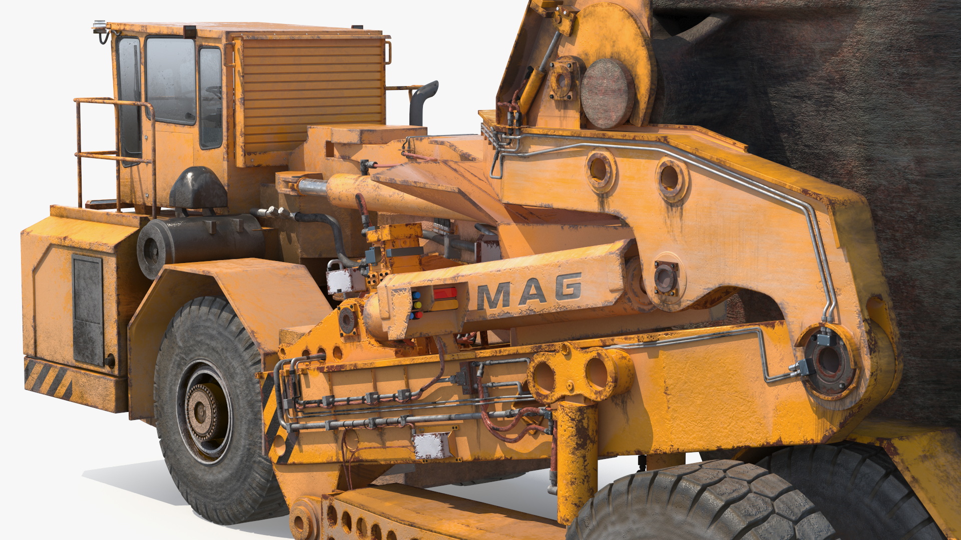 KAMAG Slag Transporter Used Rigged 3D model