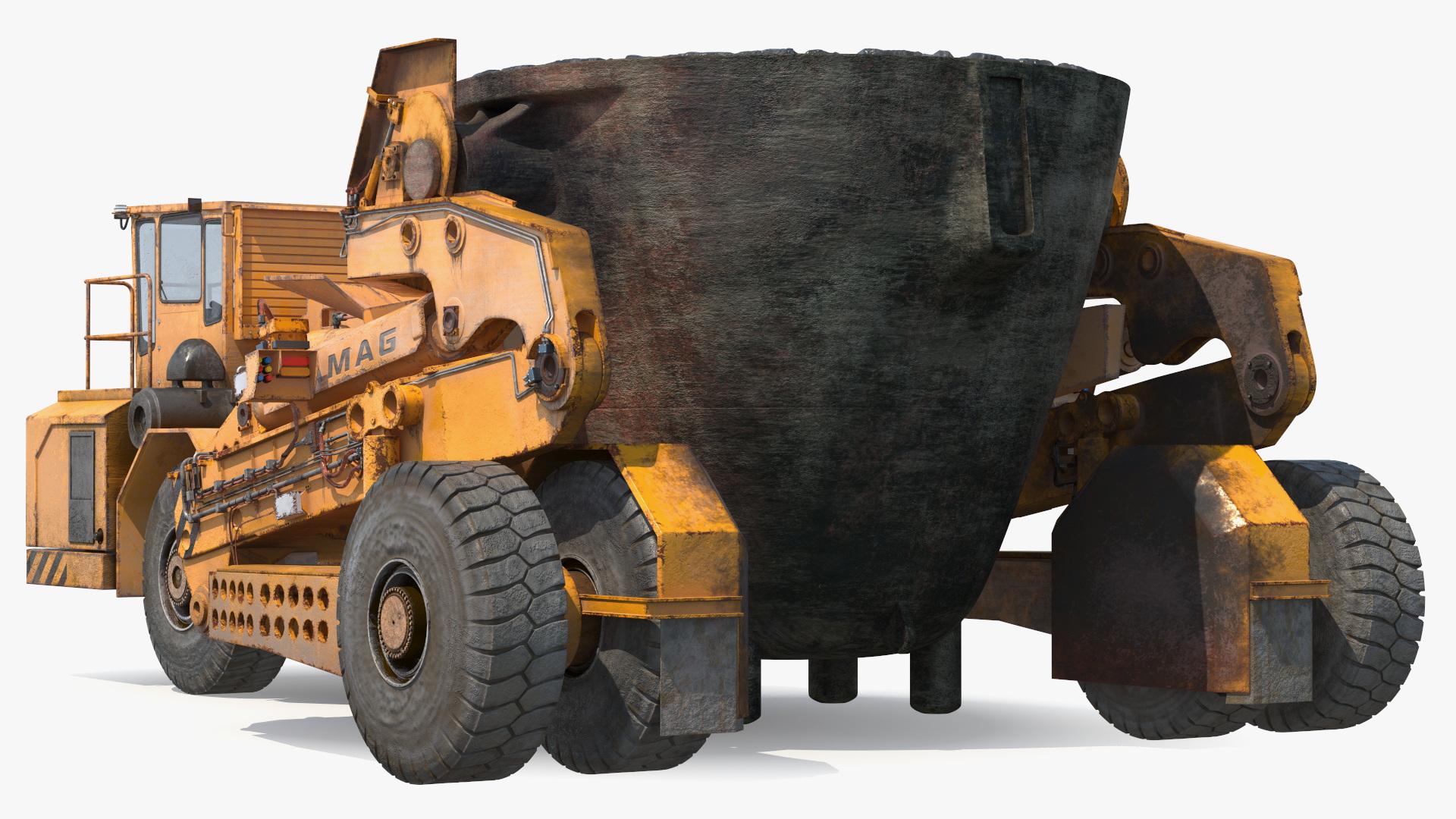 KAMAG Slag Transporter Used Rigged 3D model