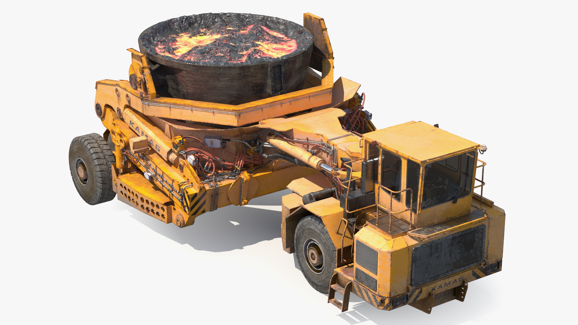 KAMAG Slag Transporter Used Rigged 3D model