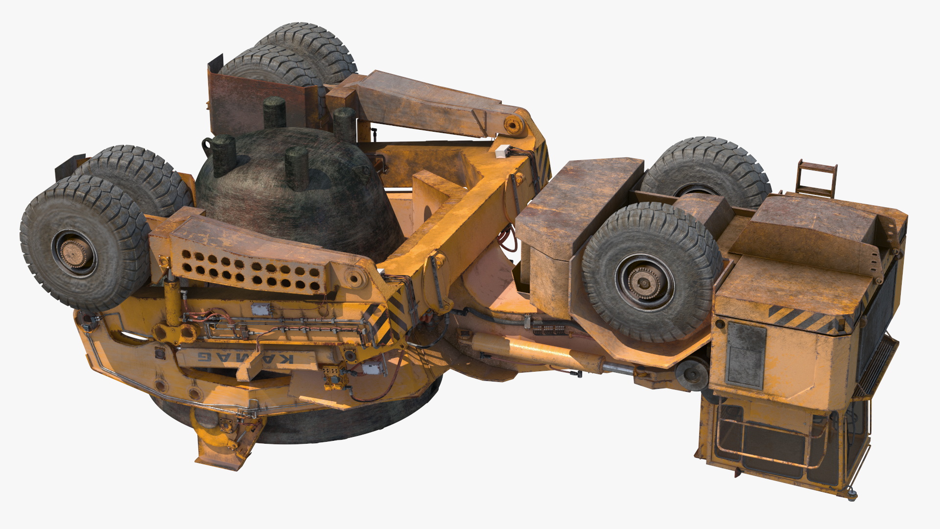 KAMAG Slag Transporter Used Rigged 3D model