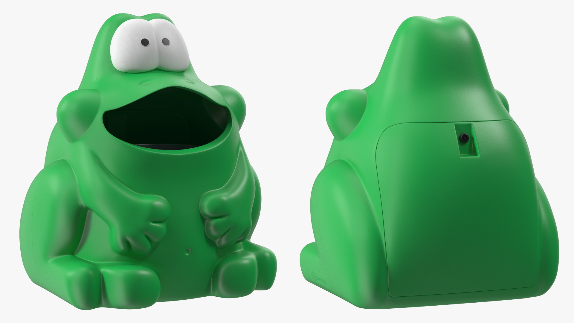 3D Frog-Shaped Trash Can