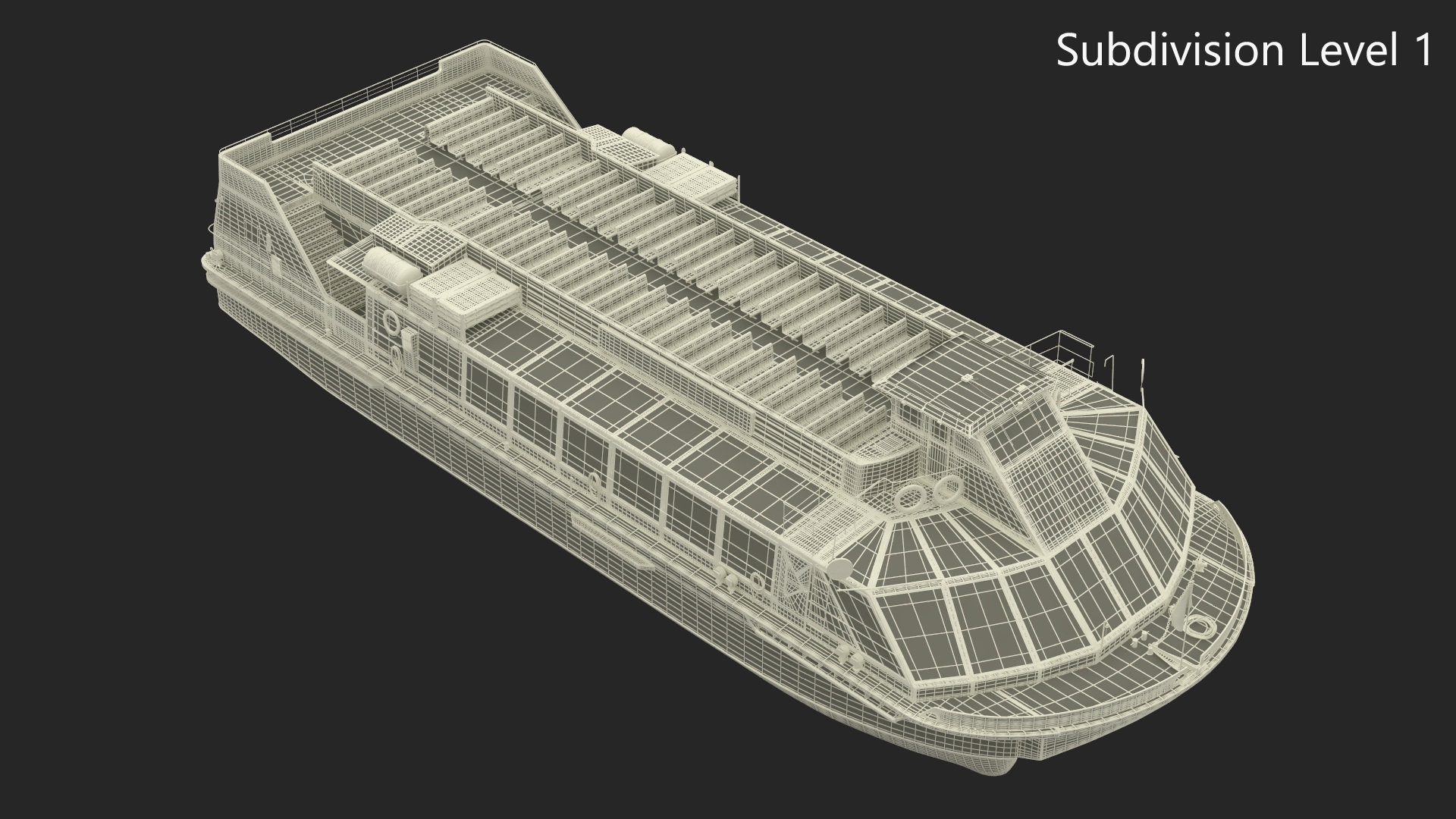 Chinese Cruise Boat 3D model