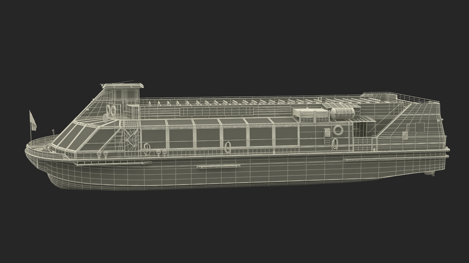 Chinese Cruise Boat 3D model