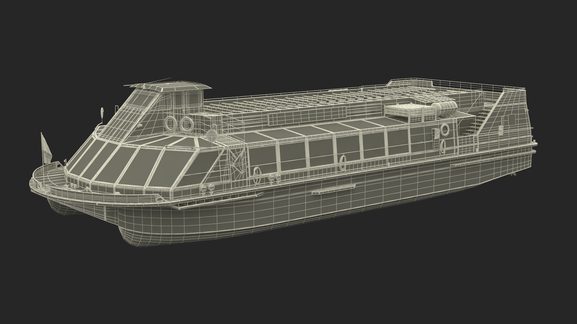 Chinese Cruise Boat 3D model