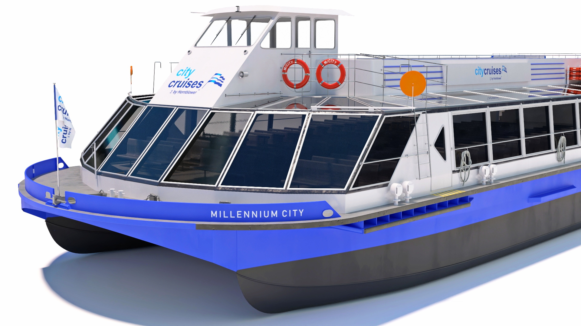 3D model London Sightseeing Cruise Ship