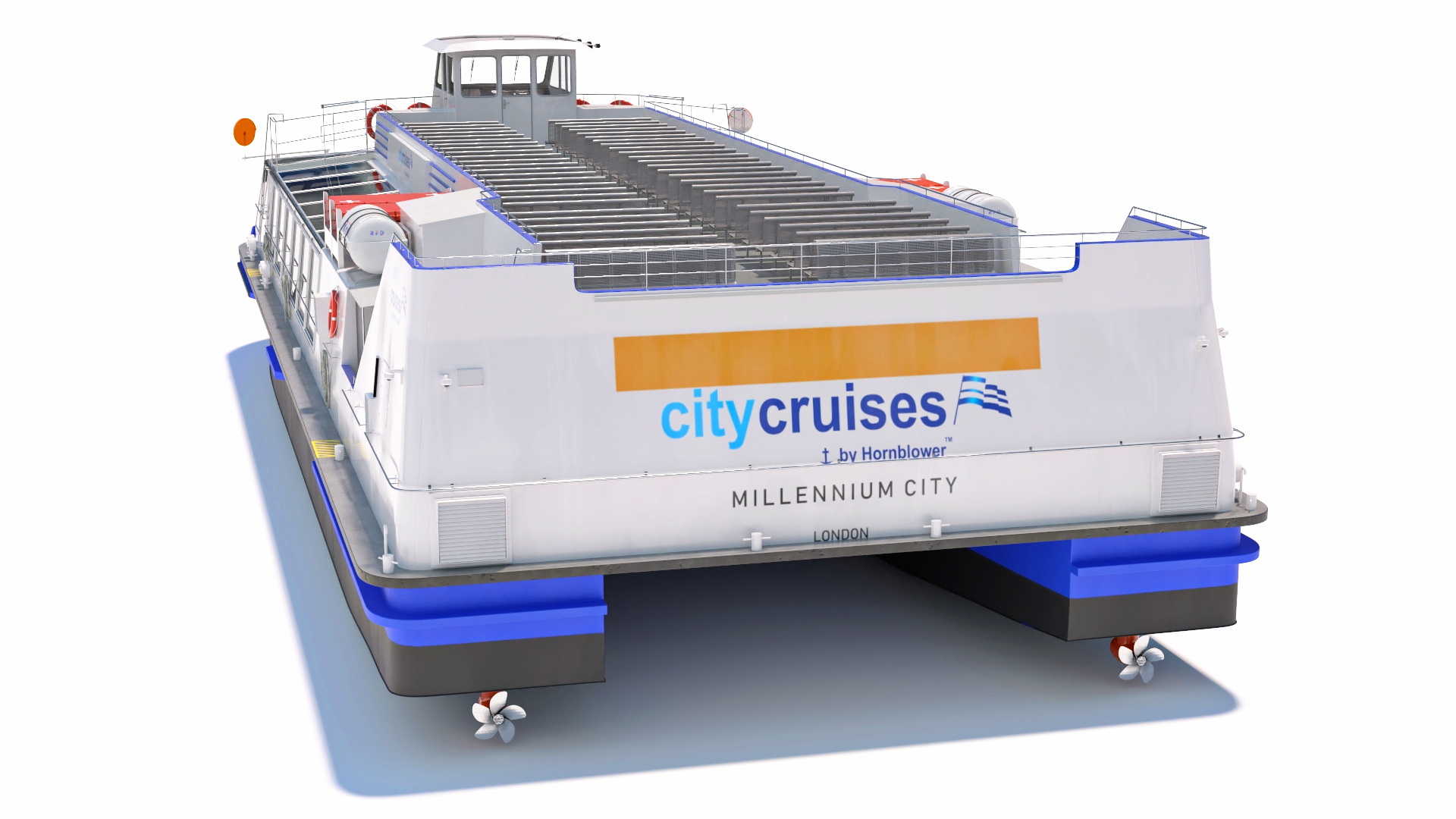 3D model London Sightseeing Cruise Ship