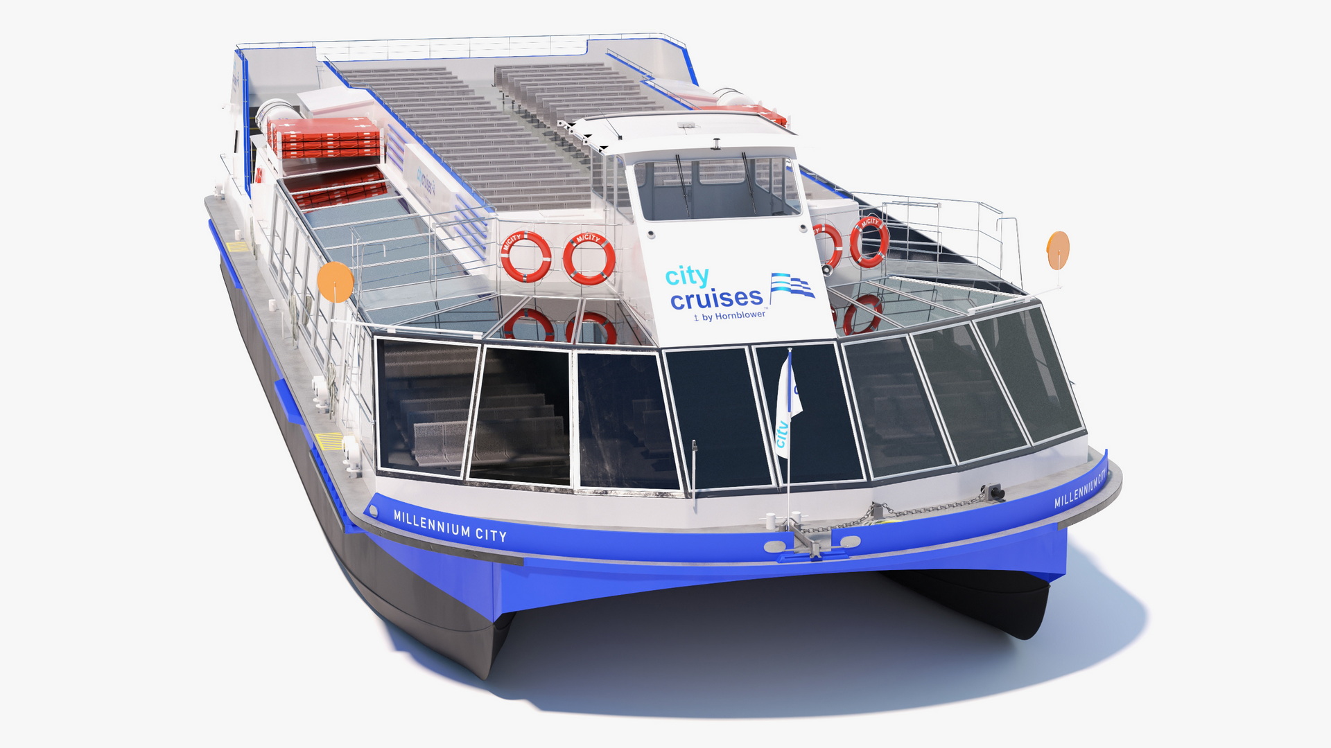 3D model London Sightseeing Cruise Ship