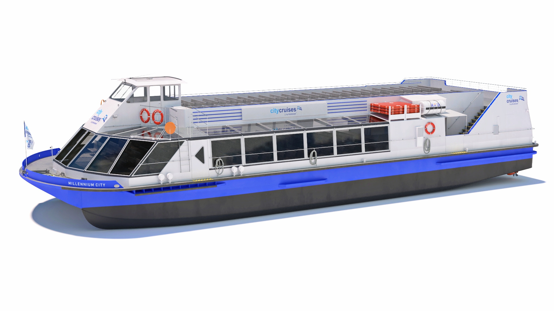 3D model London Sightseeing Cruise Ship