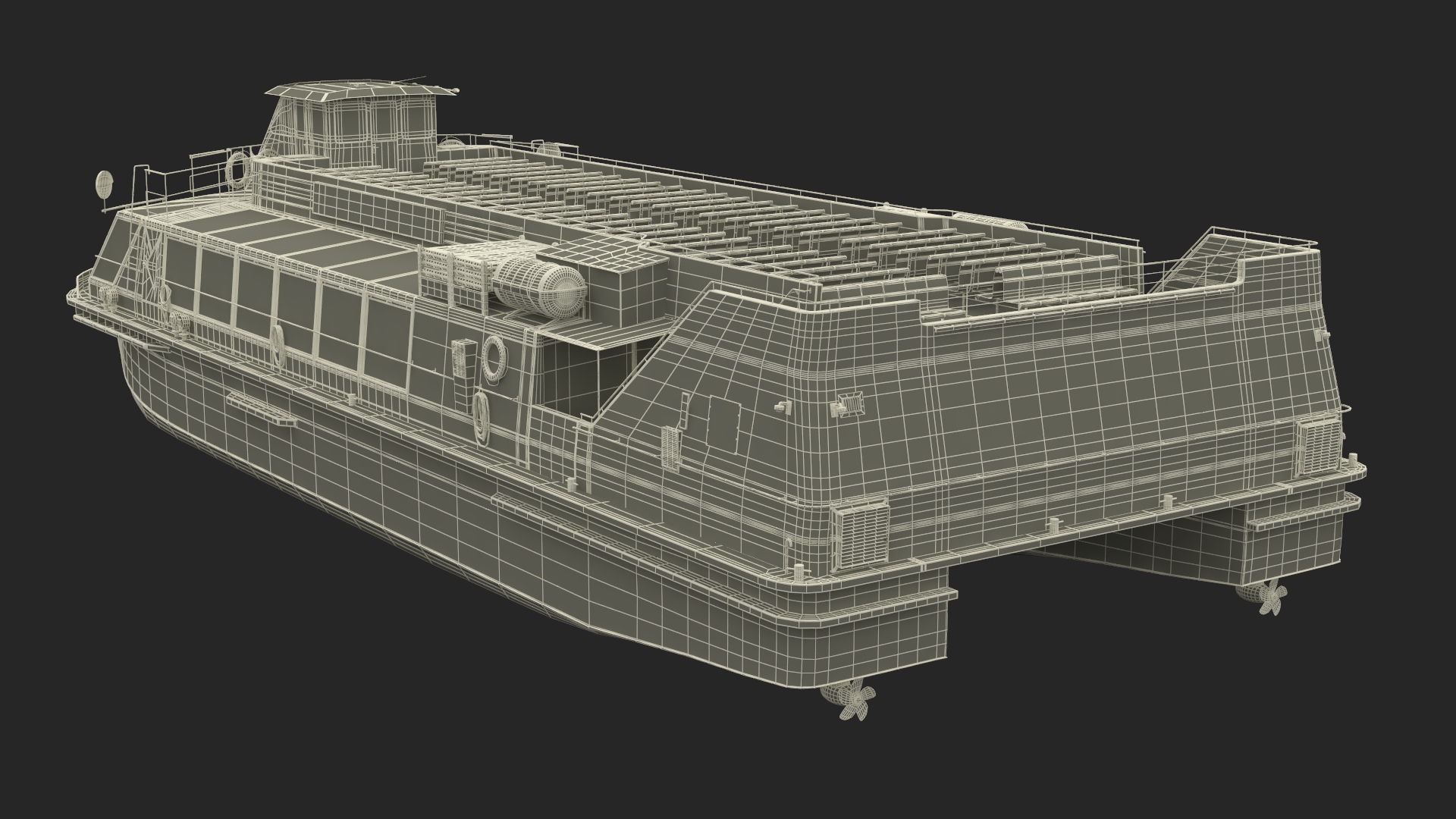 3D model London Sightseeing Cruise Ship