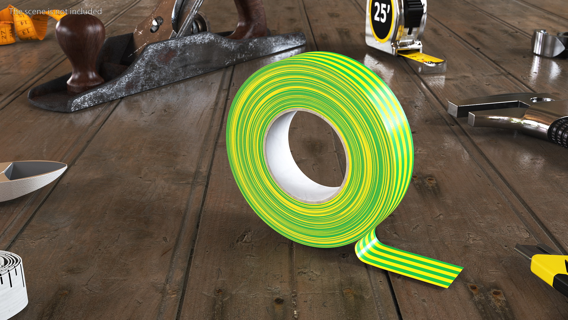 Insulating Electrical Tape Green 3D