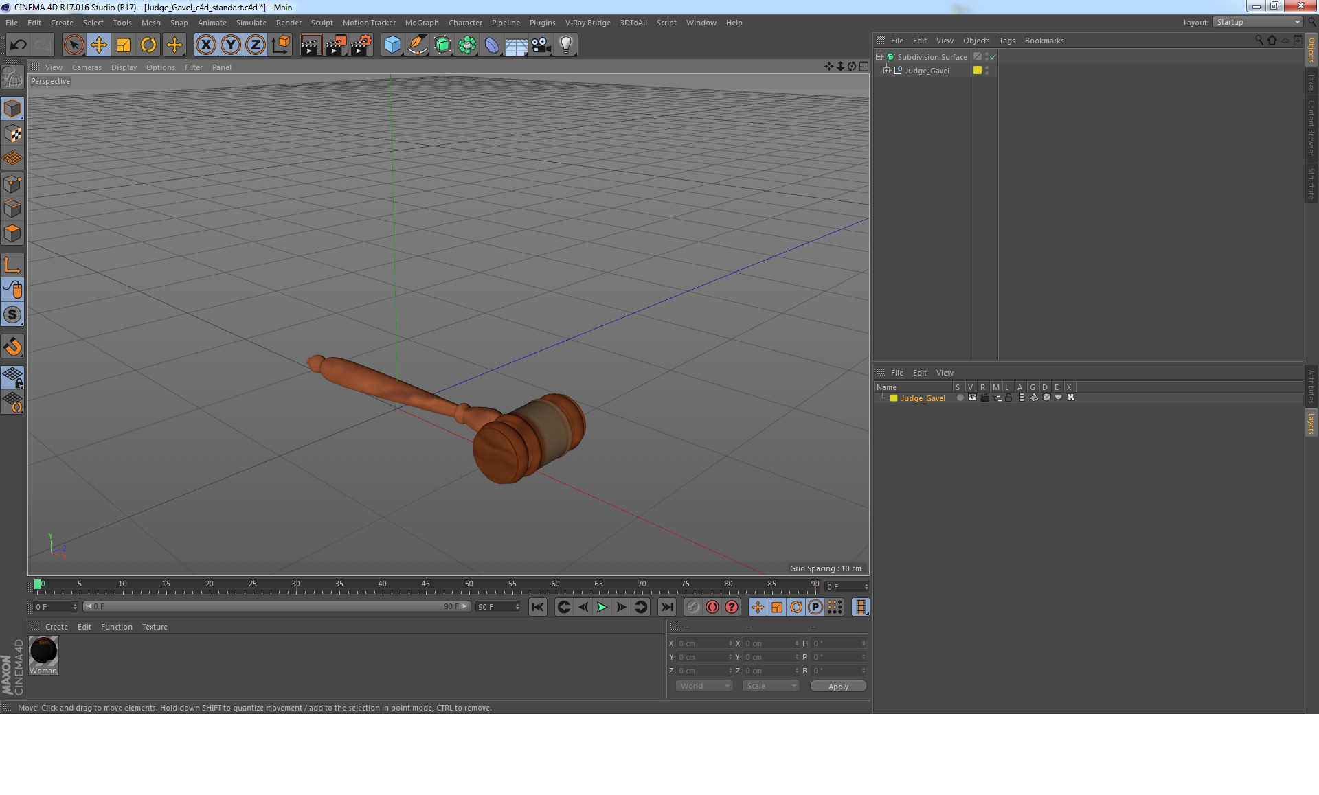 3D Judge Gavel