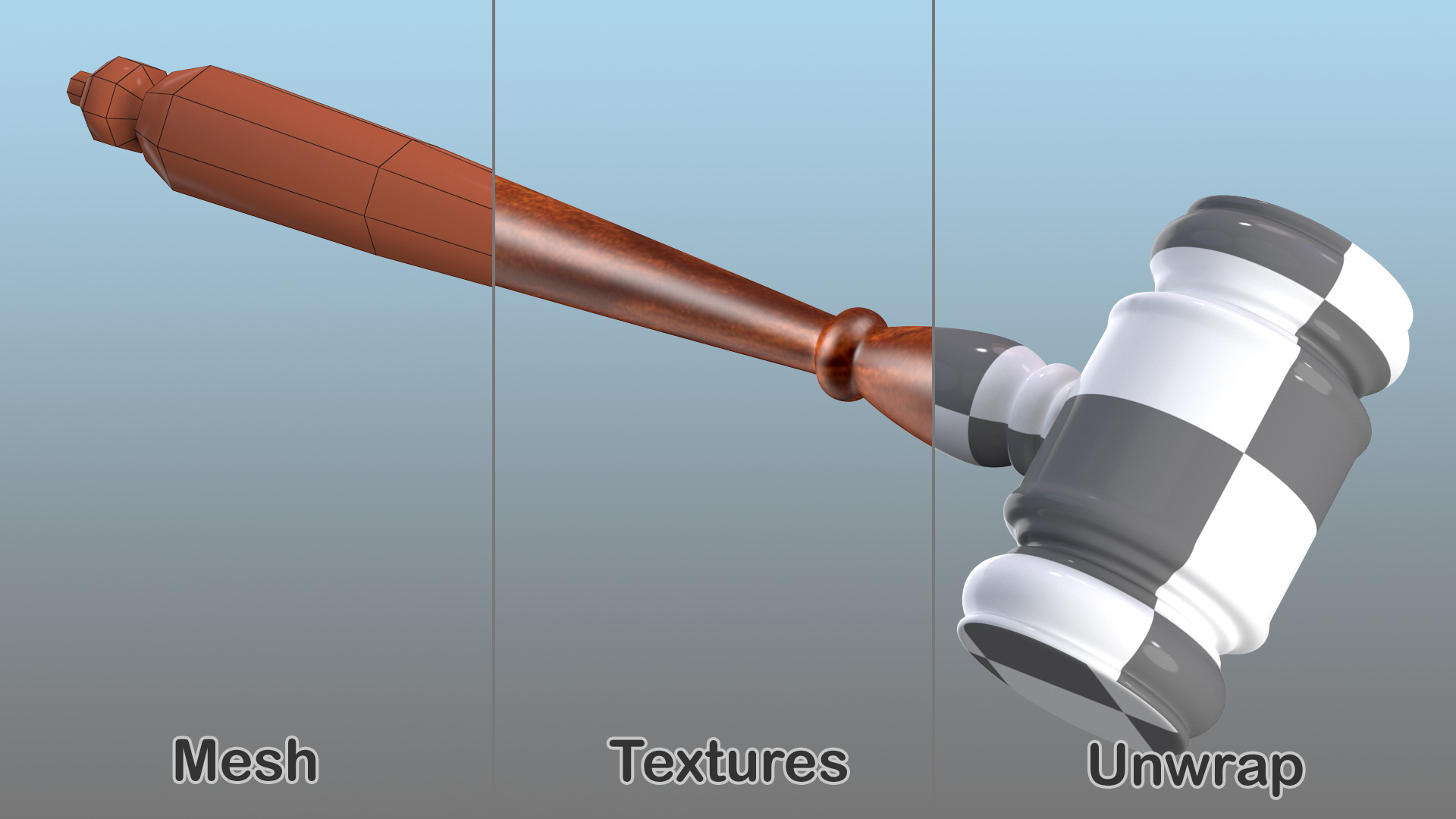 3D Judge Gavel