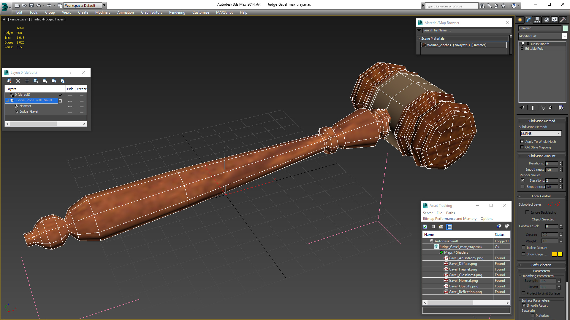 3D Judge Gavel