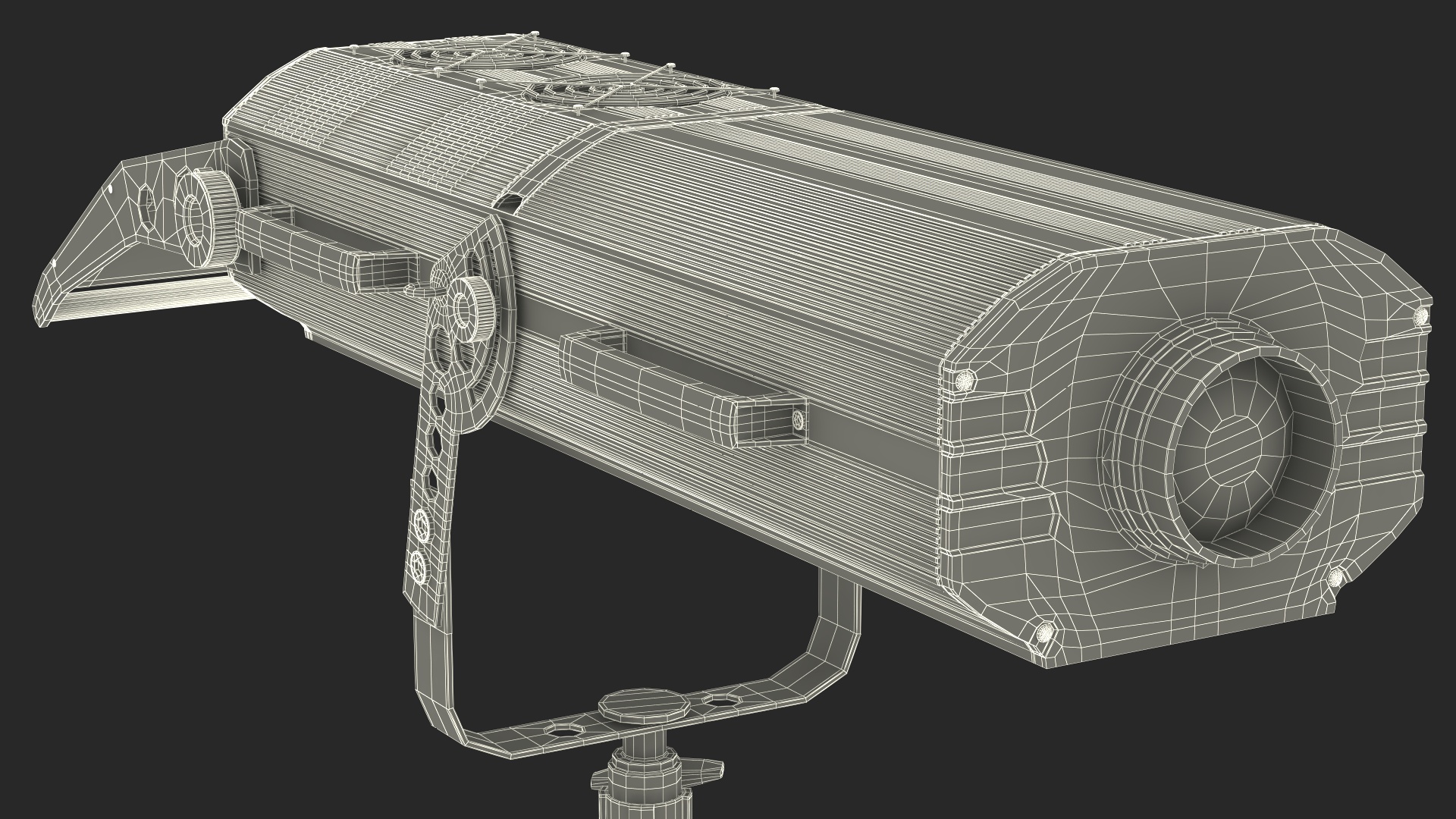 Professional Follow Spot on Tripod 3D model