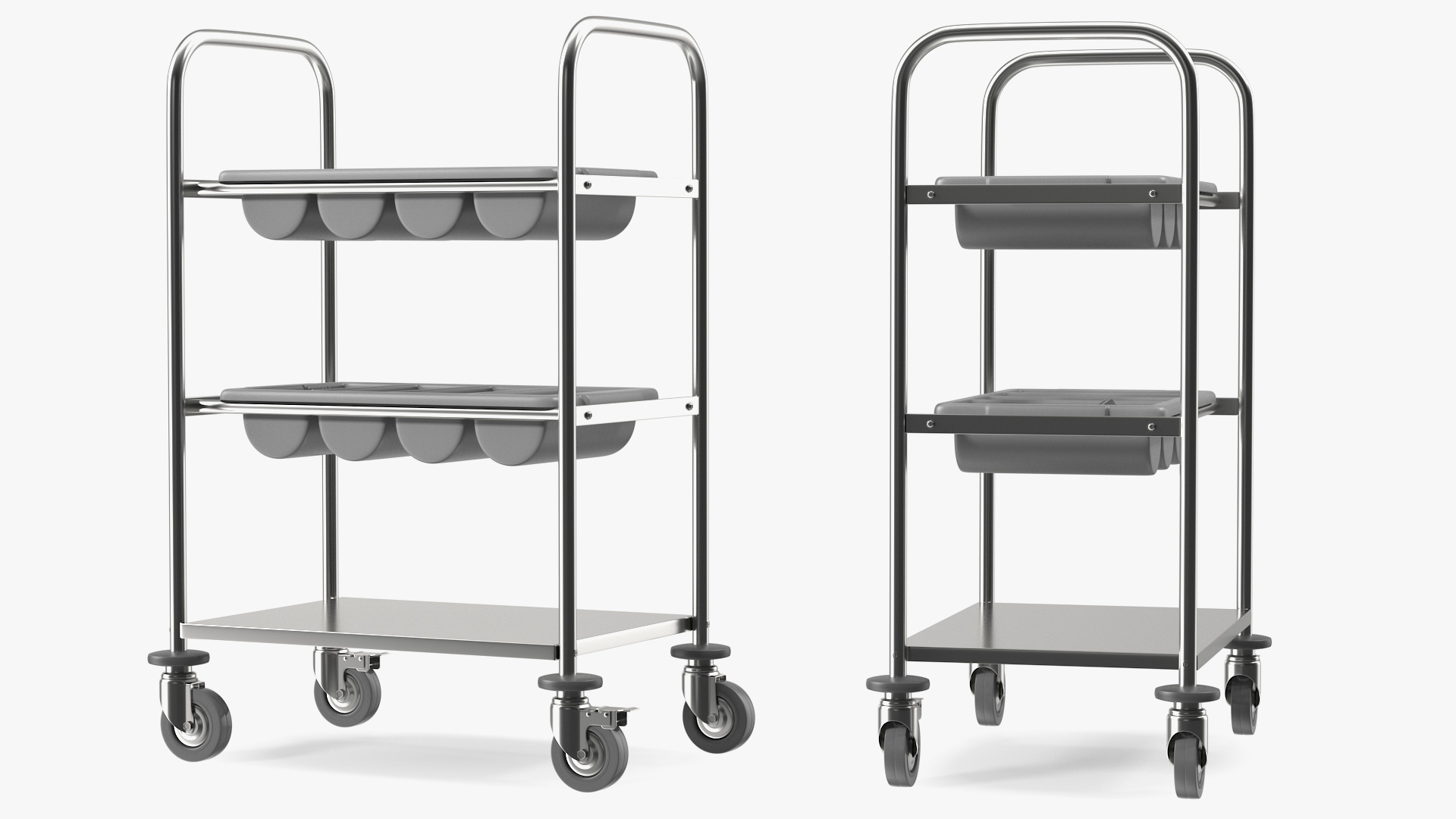 3D model Tray Cutlery Trolley Full