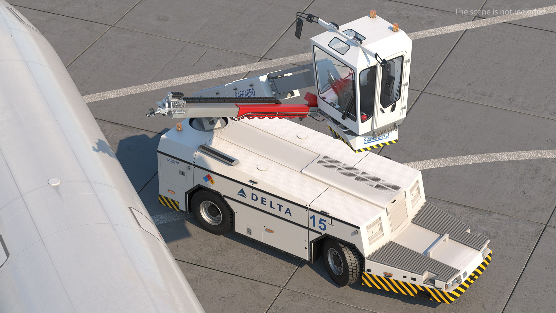 3D model Safeaero 220 Deicing Vehicle Working Position