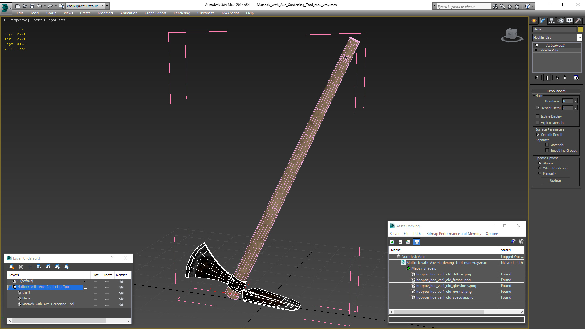 3D Mattock with Axe Gardening Tool