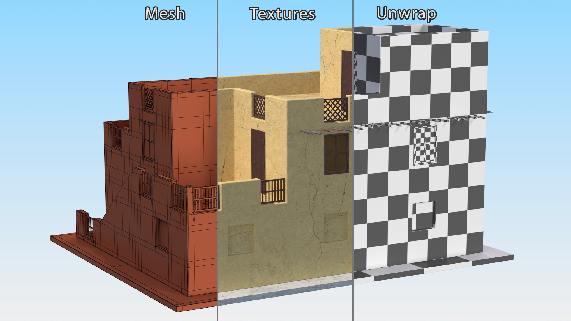 Middle Eastern Style Building 3D model