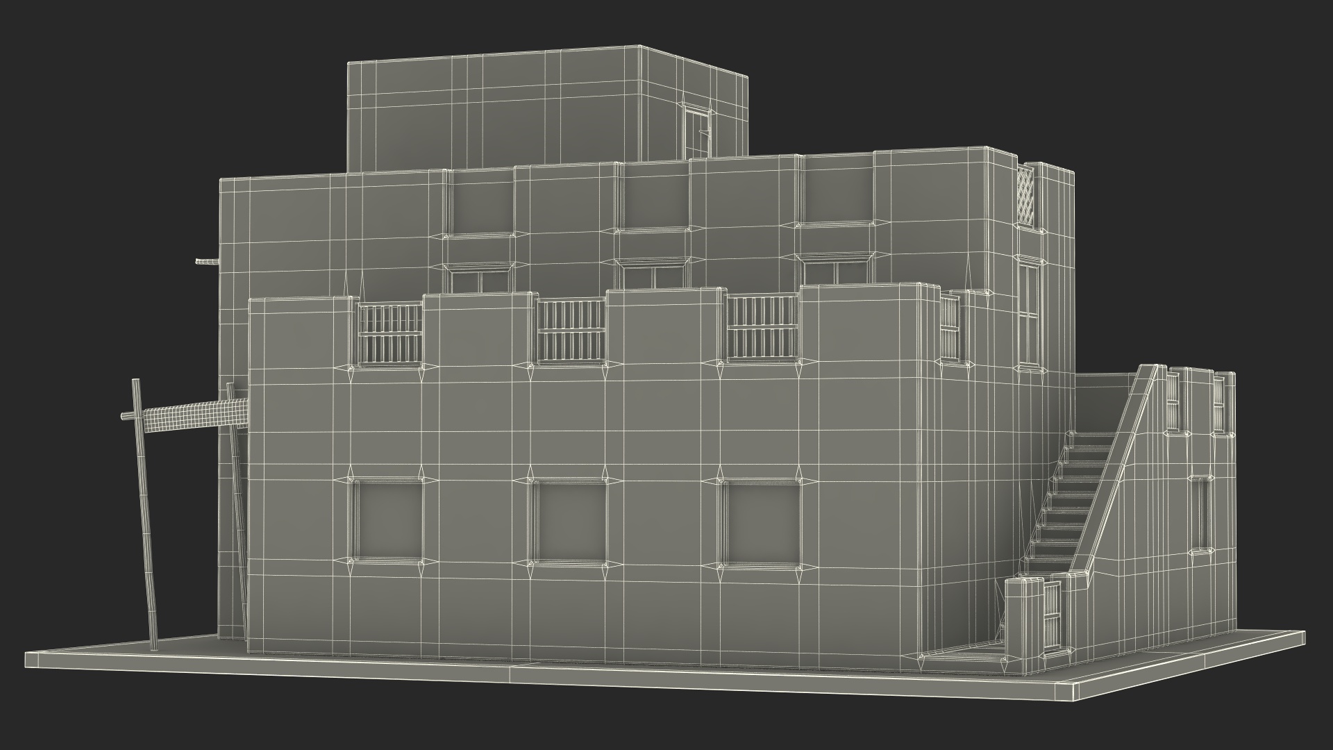 Middle Eastern Style Building 3D model