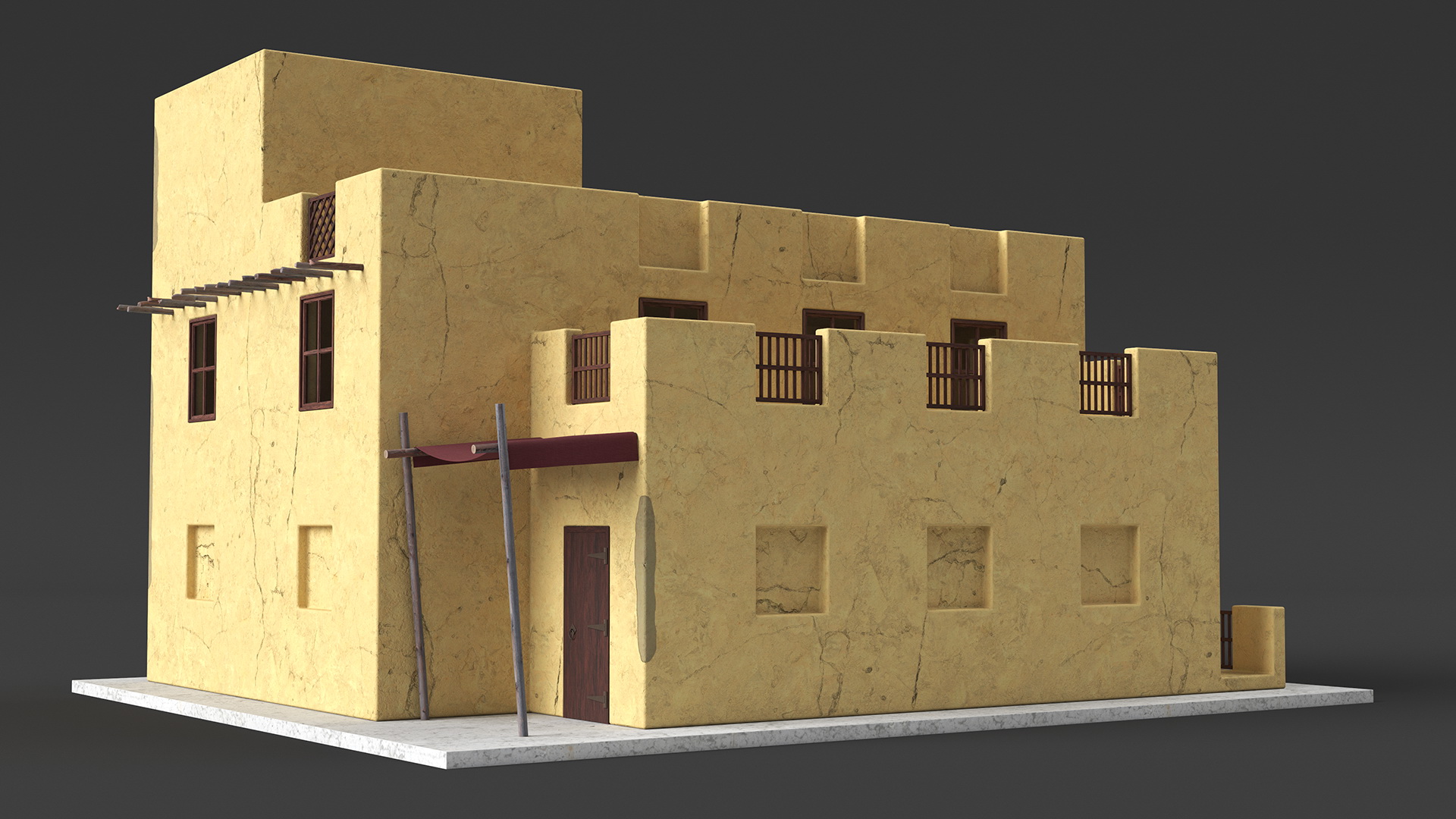 Middle Eastern Style Building 3D model