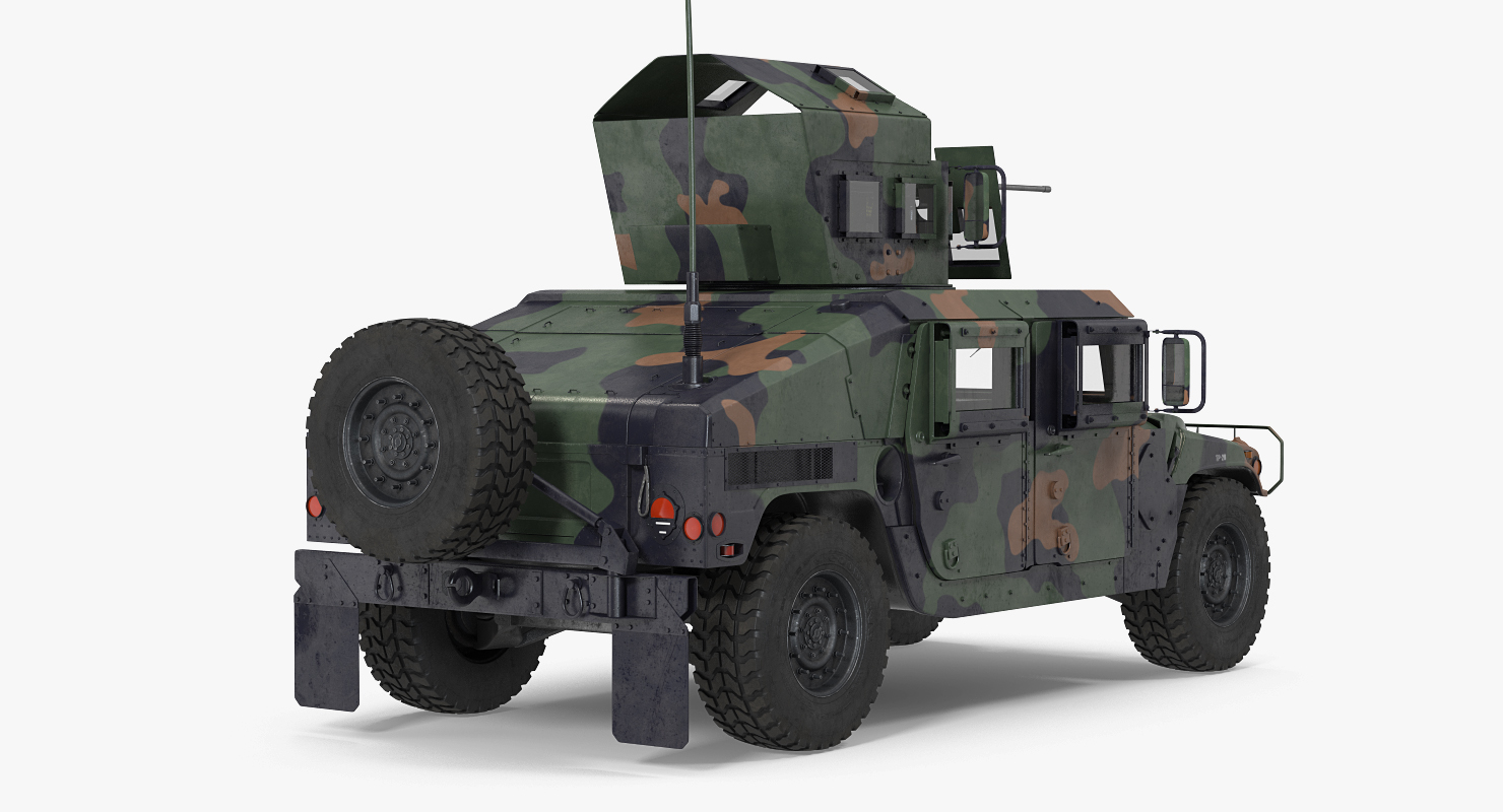 3D Humvee M1151 Enhanced Armament Carrier Camo model