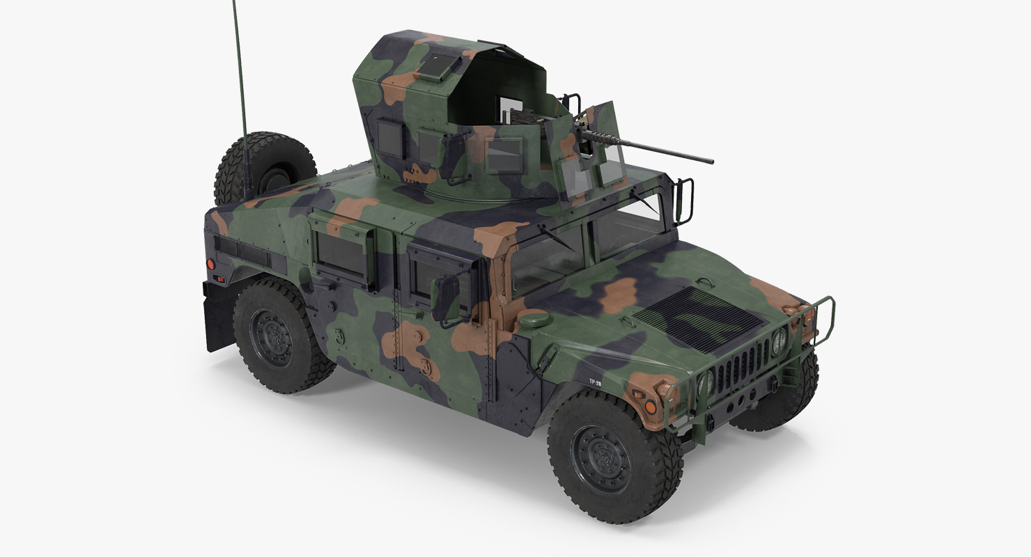 3D Humvee M1151 Enhanced Armament Carrier Camo model