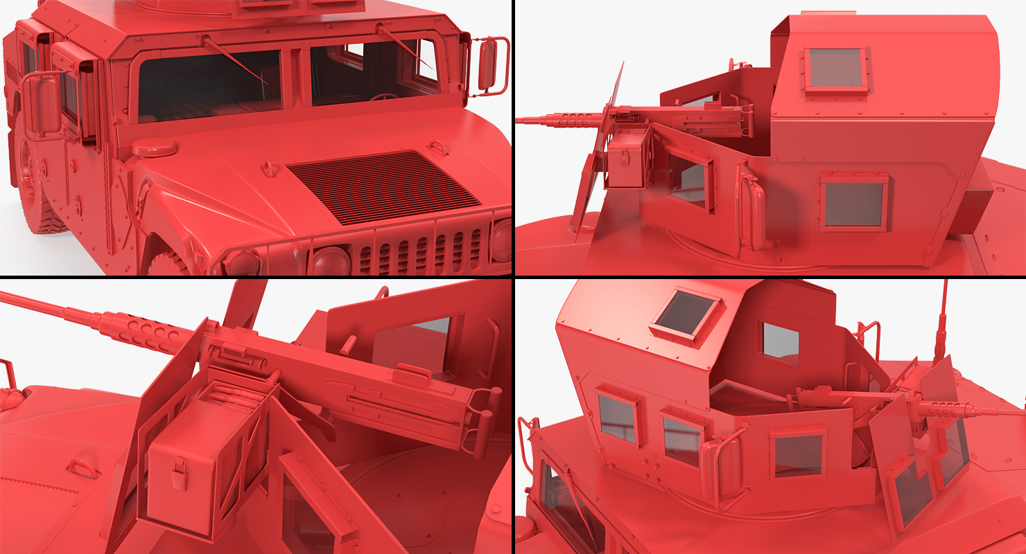 3D Humvee M1151 Enhanced Armament Carrier Camo model