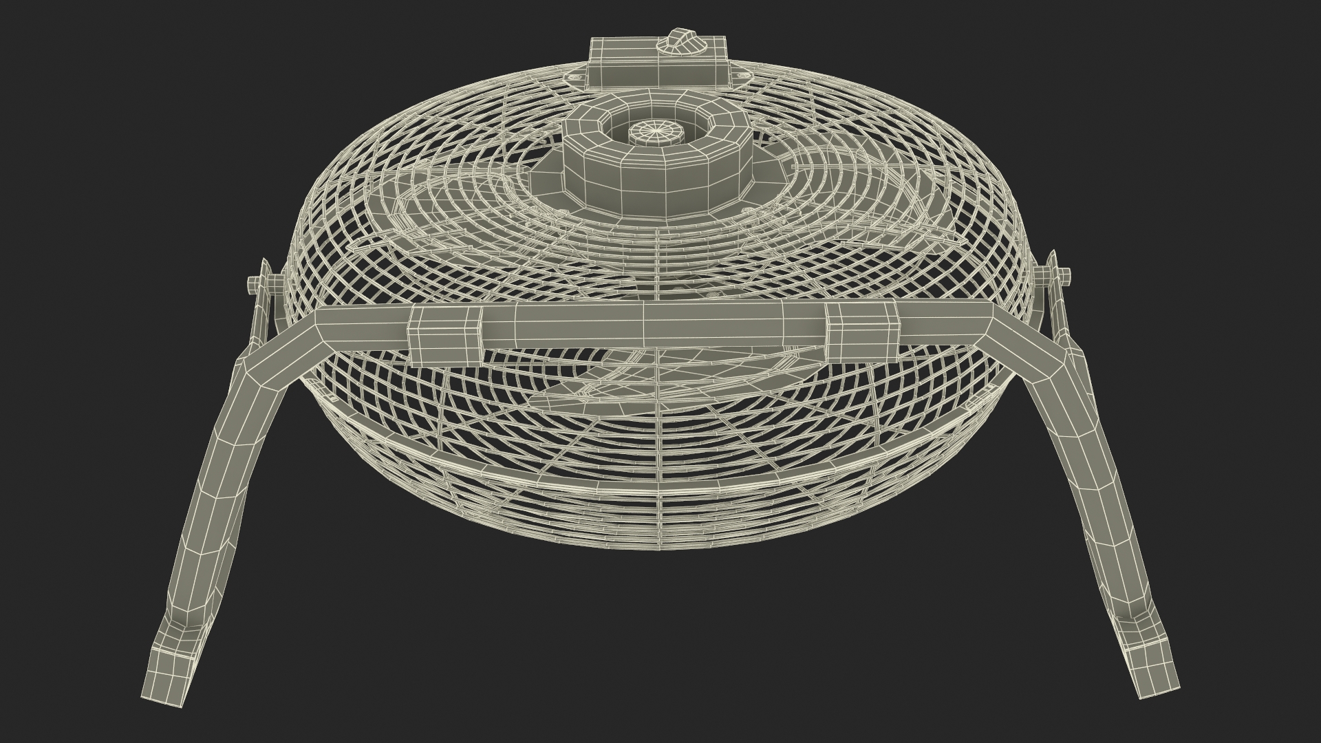 3D Compact Floor Fan White model