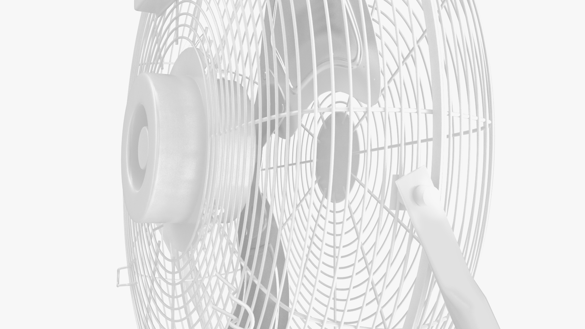 3D Compact Floor Fan White model