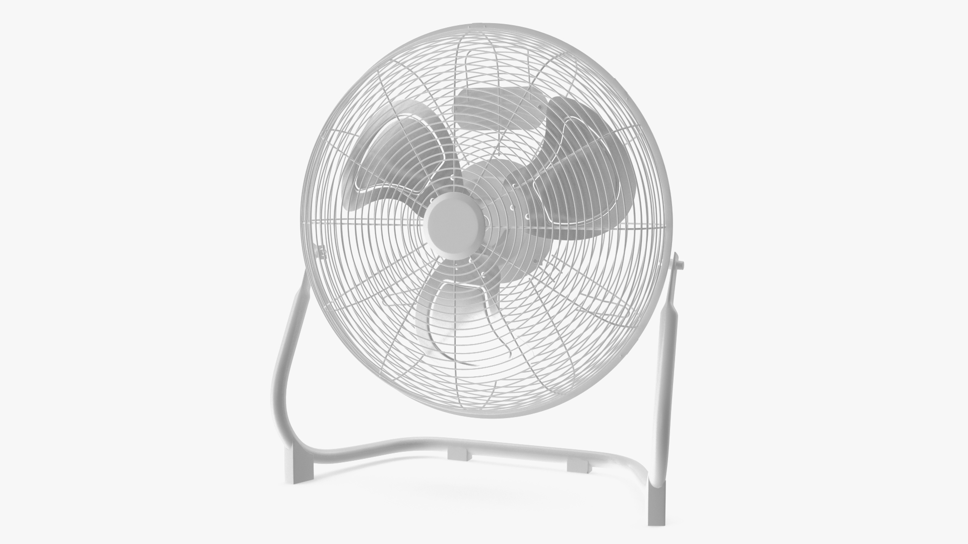 3D Compact Floor Fan White model