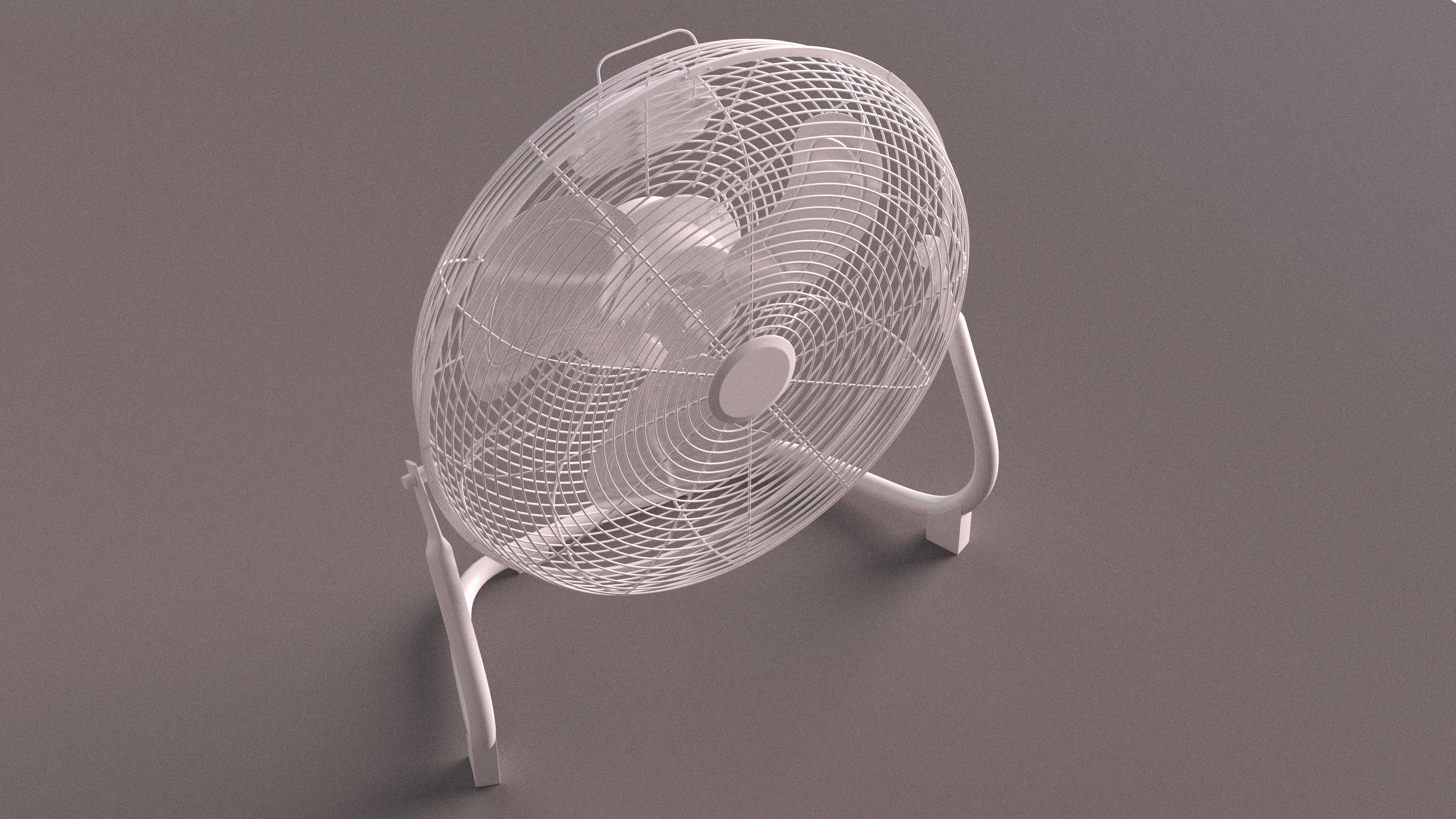 3D Compact Floor Fan White model