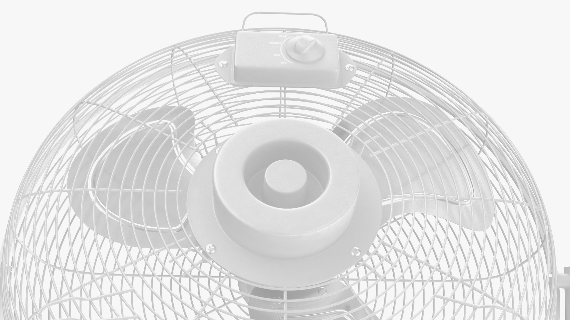 3D Compact Floor Fan White model