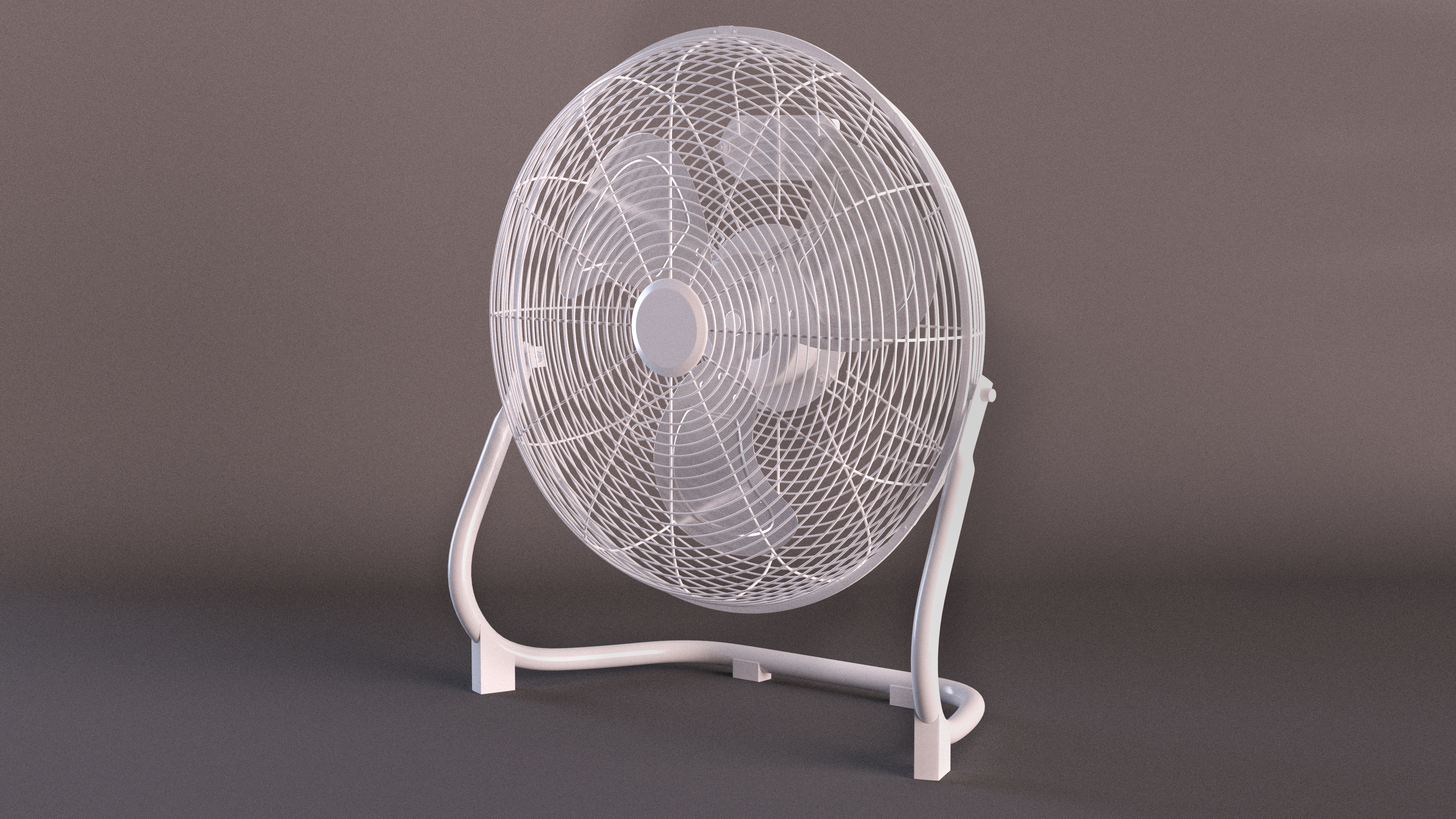 3D Compact Floor Fan White model