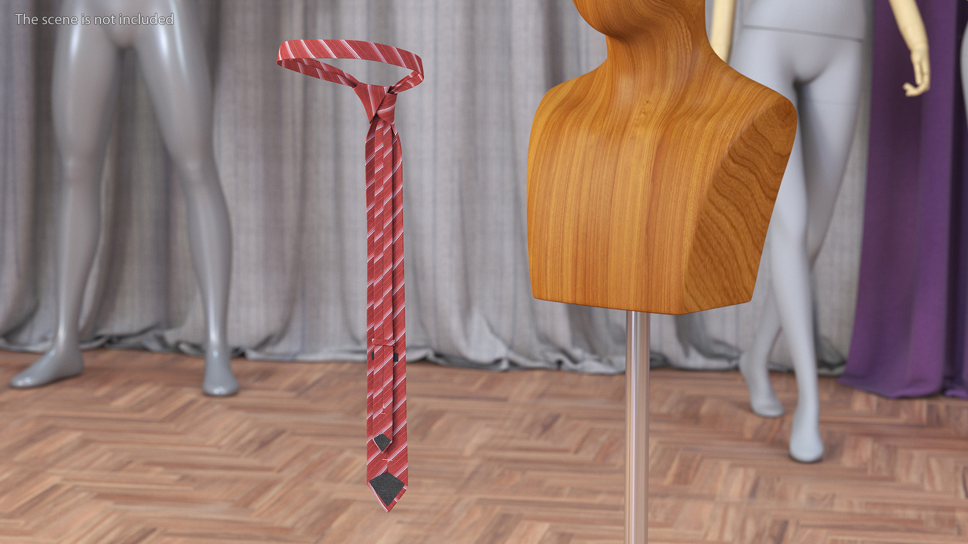 3D model Striped Necktie