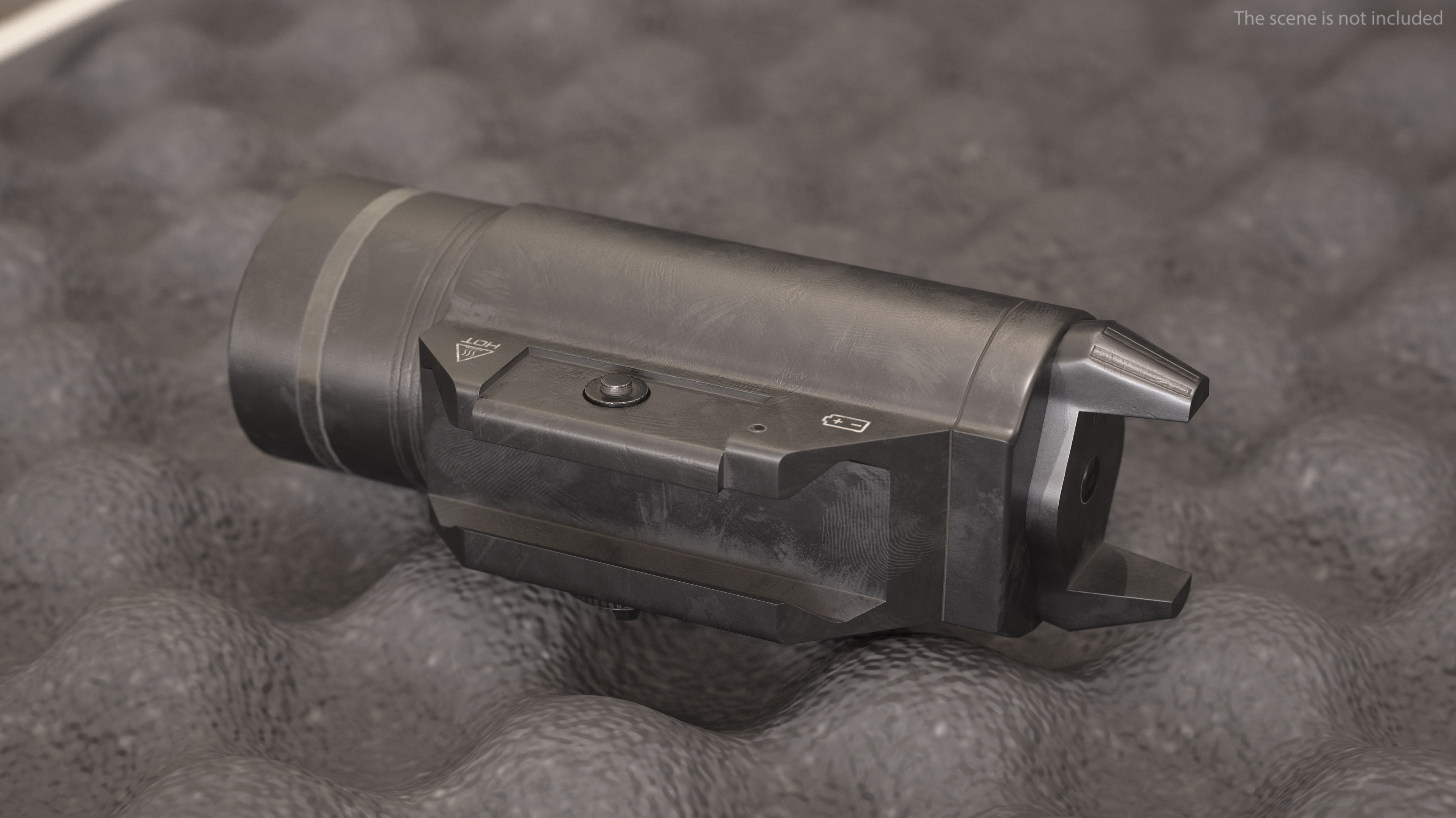 3D model Underbarrel Flashlight Game Weapon Attachment