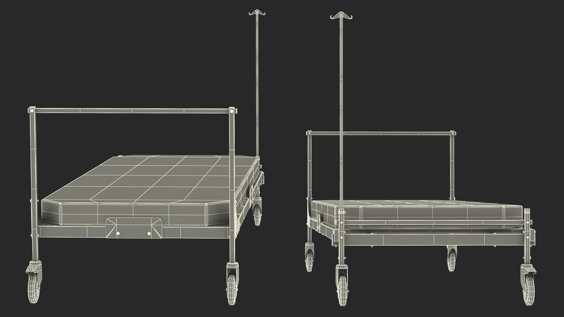 3D Stryker Emergency Relief Bed Flat model