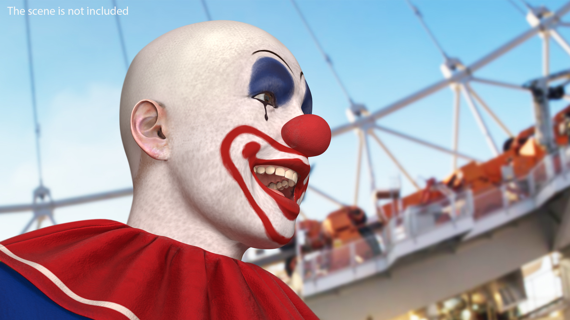 3D Bald Clown Dancing Pose model