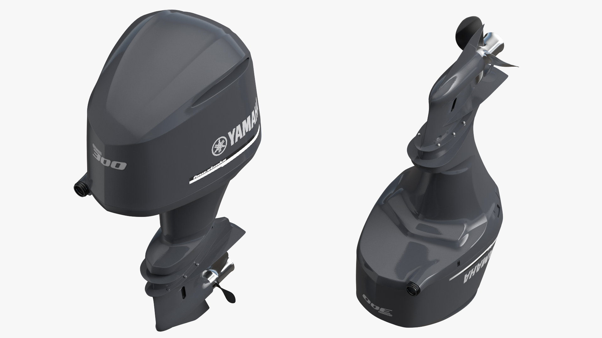 3D Yamaha 350 V8 Outboard Motor model