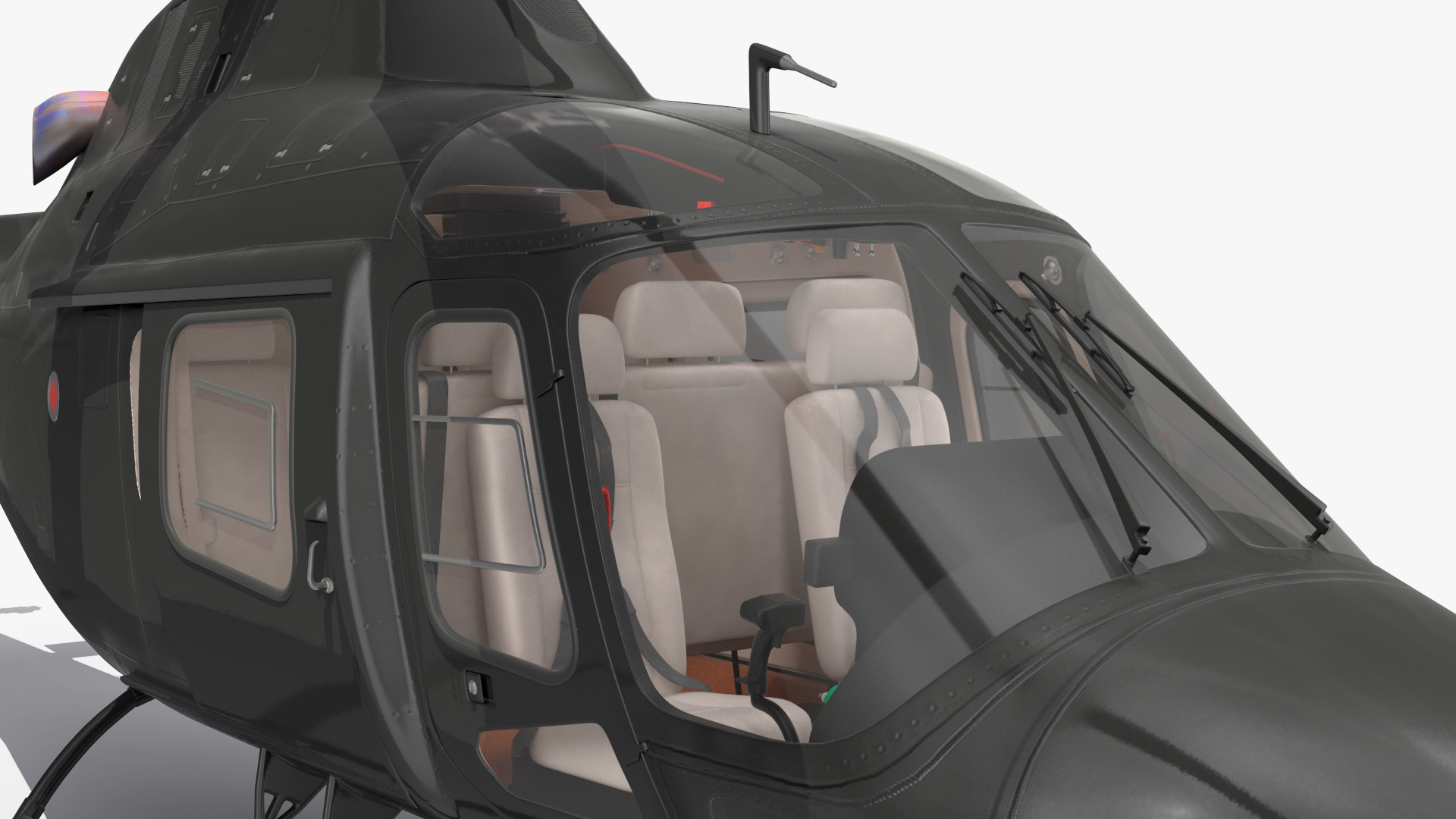 3D model Utility Helicopter Black Rigged for Maya