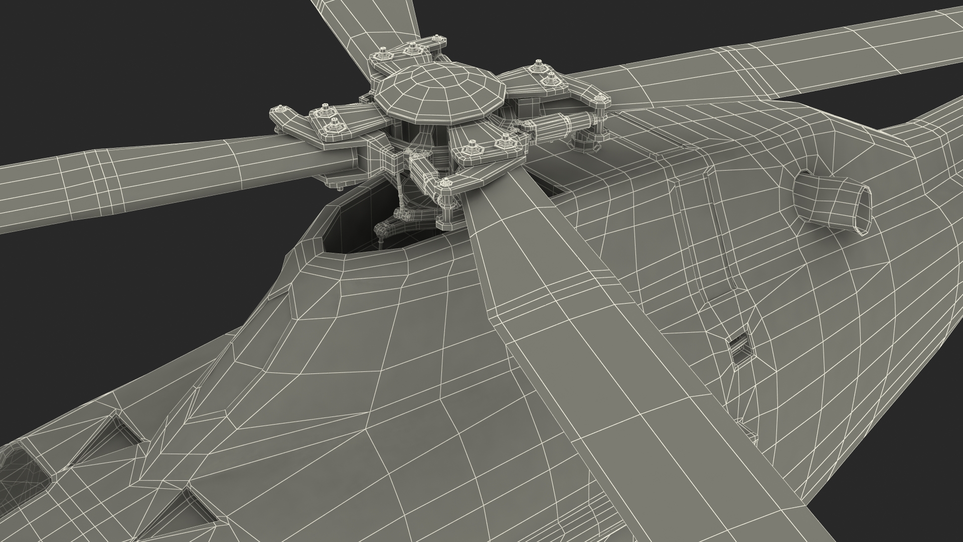 3D model Utility Helicopter Black Rigged for Maya