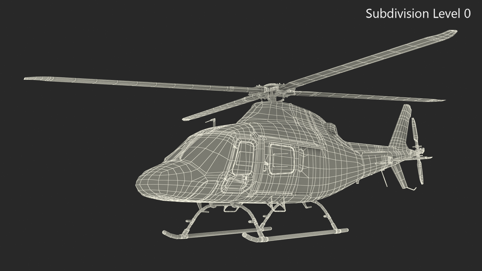 3D model Utility Helicopter Black Rigged for Maya